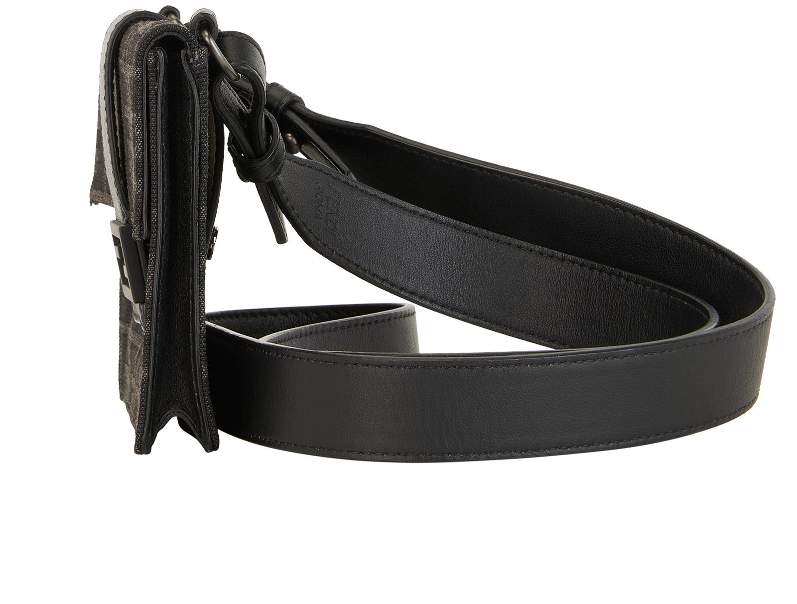 FF Baguette Convertible Crossbody, &pound;520, Handbags, Grey, Canvas, Bottom view